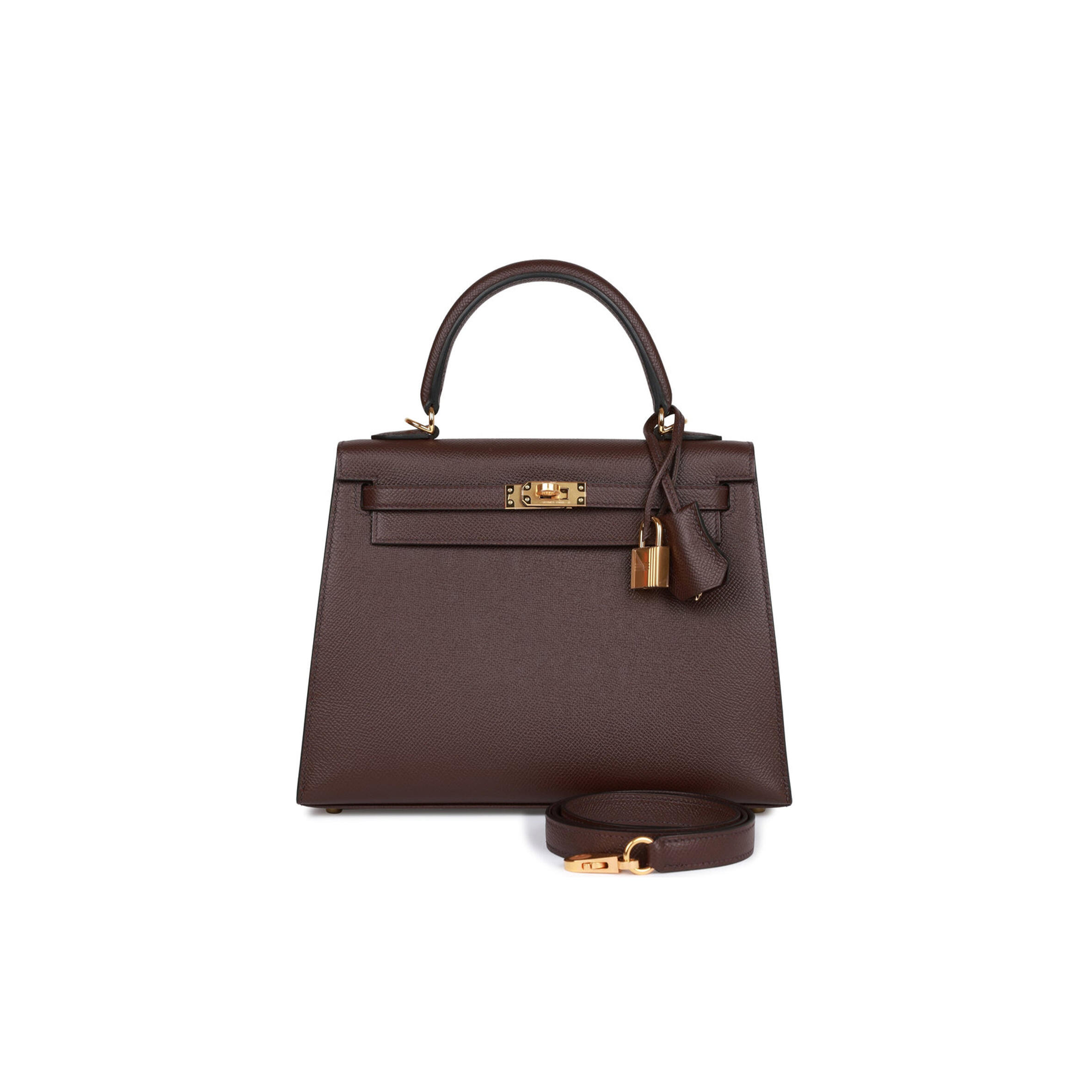 HERMES KELLY 25 EPSOM GOLD HARDWARE (25*17*7cm)